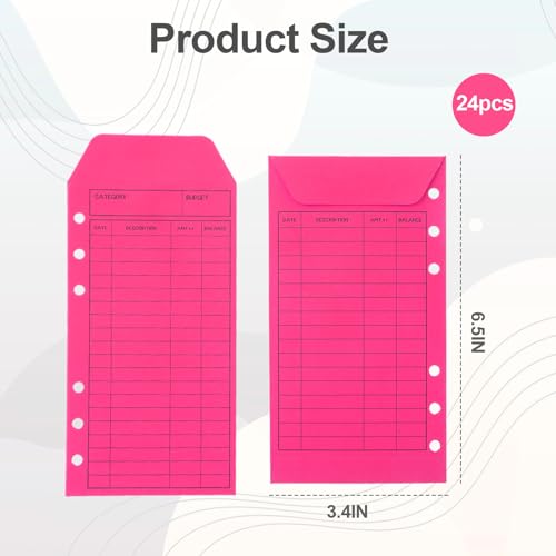 24 envelopes de dinheiro para orçamento, envelopes de dinheiro para economizar dinheiro, envelopes d
