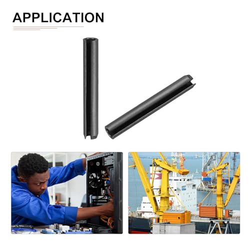 DTGN 5mm x 40mm (DxL) Schlitz Feder Stift - 30Pack - Gut für Automobil Reparatur und Maschinen Projekte - Schwarz