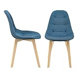 Color: Azul - Material: Cubierta de la silla: 100% poliéster - Patas de la silla: haya