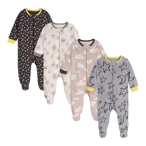 Image of ONESIES Brand Baby Boys Sleepers 4-Pack Footies and Toddler Set
