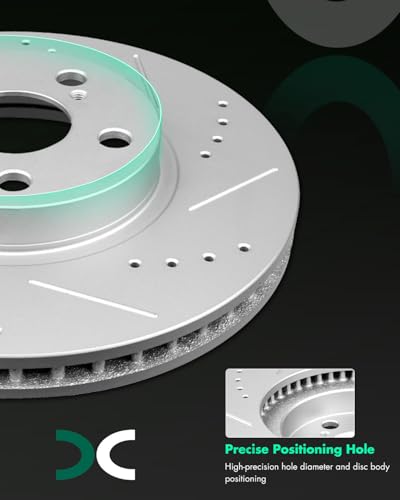 Image of SCITOO Front 10.83 inch Rear 10.59 inch Brake Pads and Rotors Kits