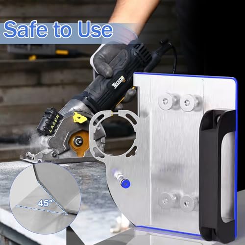Image of 45 Degree Tile Chamfering Tool, Angle Grinder Stand for 45 Tile Cutting, Tile Cutter Tools Compatible with 100-Type Angle Grinders, Angle Grinder Attachments for Chamfering
