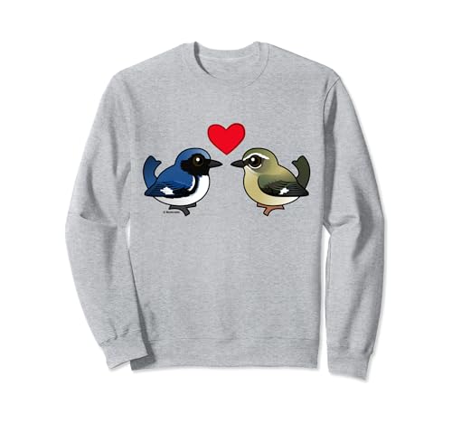 Cute Cartoon Black-throated Blue Warblers Birdorable Birds Sweatshirt