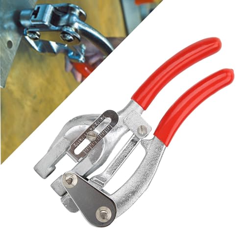 KIMISS Pinza per Punzonatura a Mano Punzonatura di in Metallo - Strumento di in Lamiera Set di Fori Elevati