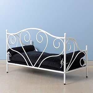   Dog-SofaDog-Couch-with-Detached-Thick-CushionPet-Bed-with-White-Metal-FrameDog-Sofas-and-Chairs-with-HandmadeBed-for-Dogs-for-Small-Dog-Summer-UsingWhite