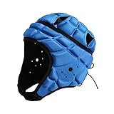 BESPORTBLE Kampfsport Kopfschutz Fußball Torwart Kopfschoner Kopfbedeckung Helm Sport Training Fußball Tormann Eishockey Rugby Kopfschutz Rollschuhlaufen Blau Free Size