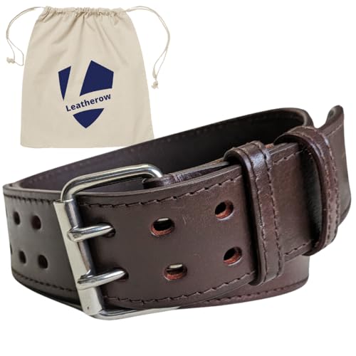 Leatherow 2 Wide Leather Tool Belt for Men