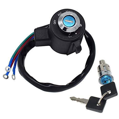 Motorcycle Ignition Switch Lock Set Assembly with Wires +2 Keys Compatible with Harley Davidson Sportster XL 883 XL883 1999-2005 XL1200 1996-2003 48154-05A / 71441-94