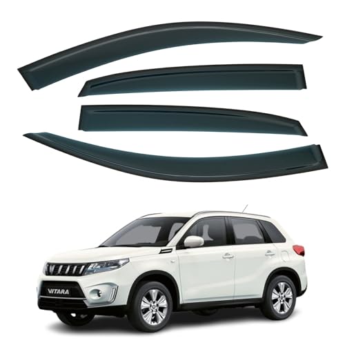 Lot de 4 déflecteurs d'air adhésifs compatibles avec les modèles Suzuki Vitara 2015, 2016, 2017, 2018, 2019, 2020, 2021, 2022, 2023, 2024.