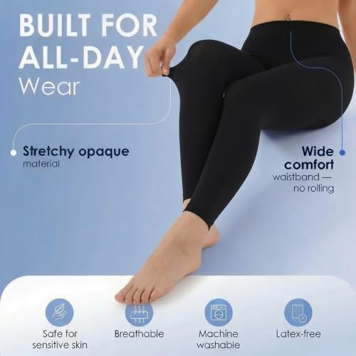 Image of ABSOLUTE SUPPORT Women Compression Leggings 20-30mmHg, Black, 3X-Large