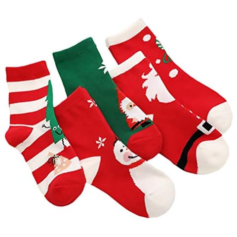 TOYANDONA Kids Christmas Cotton Socks Set Cover