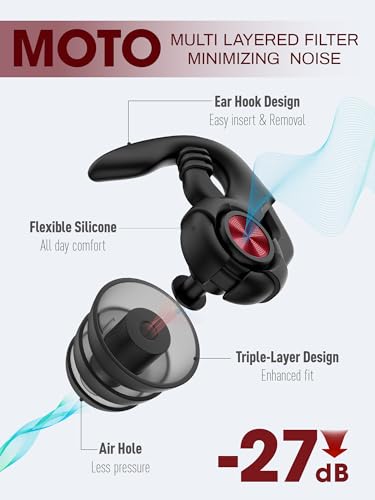 Motorcycle Ear Plugs 27dB Reduction