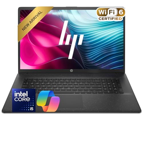 Image of HP 17.3 Inch Business Laptop Computer, 2026 Edition, Intel Core 5 120U, 16GB RAM, 1TB SSD, Large Screen, WI-FI 6, Windows 11 with Office 365 for The Web