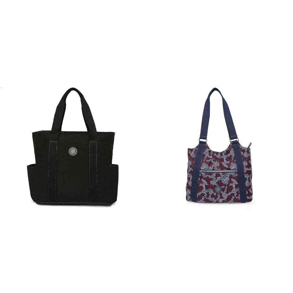 CRINKLE Range Black Soft One Size Handbag + Crinkle Range Blue & Red Soft One Size Handbag-image-26