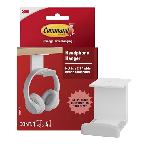 Image of Command Headphone Hanger, 1 Hook, 4 Large Strips