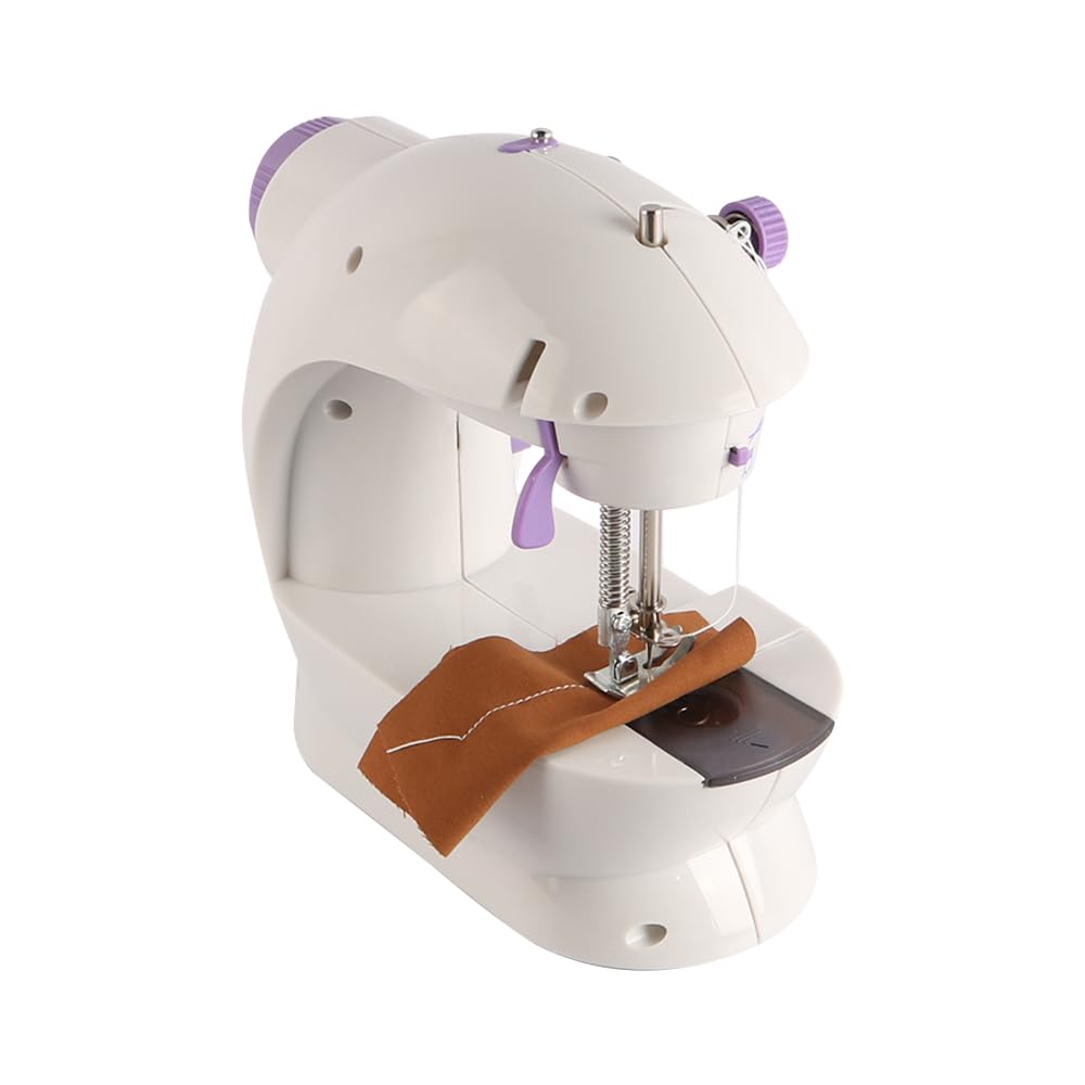 Mini Macchina da Cucire Portatile da 240 V, Macchine da Cucire elettriche a pedalata a Due velocità e Due Fili per Principianti