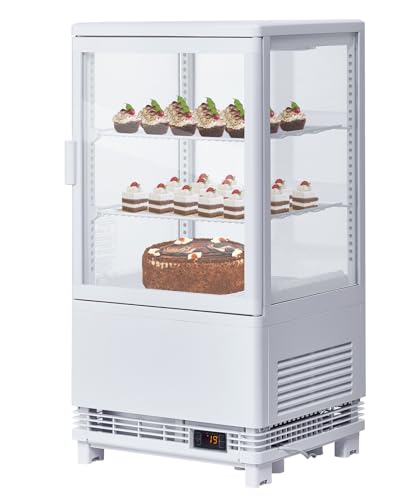 Image of GarveeLife 2.0 Cu.Ft Countertop Commercial Display Refrigerator | Pastry Cooler with LED, Digital Control, & Rear Sliding Door | Frost-Free Air Cooling for Bakery, Cafe, and Restaurant