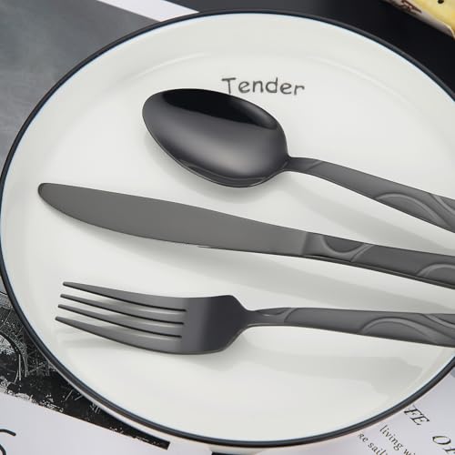 FONGDANLAITE 30-Piece Black Silverware Set for 6 by FONGDANLAITE - Image 8