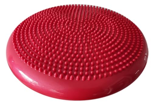 Image of AppleRound Inflated Wobble Cushion with Hand Pump, Air Stability Board (Extra Thick), Core Balance Disc for Adults, Sensory Wiggle Seat for Kids, Flexible Seating for All Age, 13.5in / 34cm Diameter