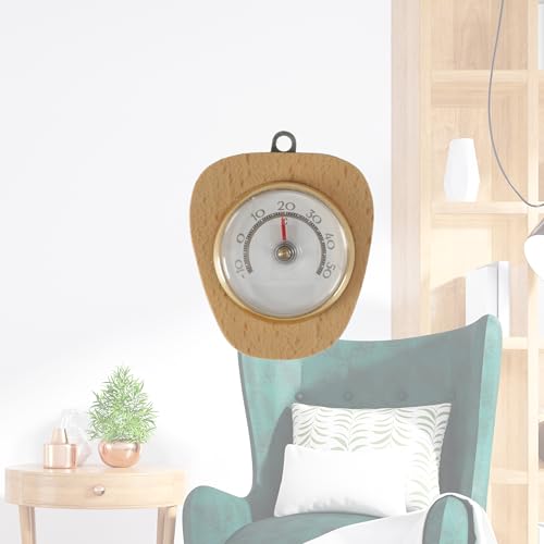 Lantelme Termometro Interno Con Cornice In Legno, Visualizzazione Temperatura -10°C A +50°C, Analogico, 7,5 X 6,7 Cm, Termometro In Legno Bimetallico Per Interni - 3