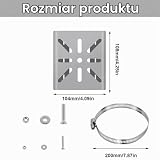 Shirene Uchwyt na słup do kamery bezpieczeństwa, uniwersalny uchwyt do kamery bezpieczeństwa ze stali nierdzewnej z 3 pętlowymi zaciskami rurowymi, pierścień wspornik do montażu kamer zewnętrznych z
