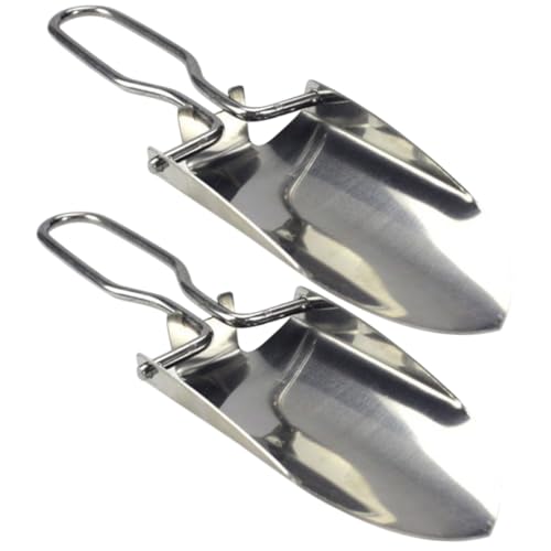 DECOMELODY 2 Piezas Pala Plegable de Jardín Multifuncional Acero Inoxidable Mini para Camping Senderismo Jardinería al Aire Práctica y Resistente para Plantar y Excavar Flores