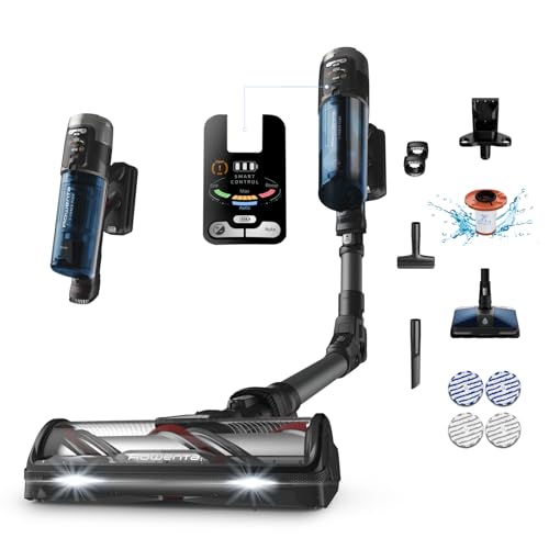 Rowenta X Force Flex 12.60 Neo , Aspiradora Escoba Sin Cable, Potencia de Limpieza Profunda, Cabezal Aqua con Tecnología Aerospin, Tecnología Flex, Pantalla Smart Control, RH9LC0WO