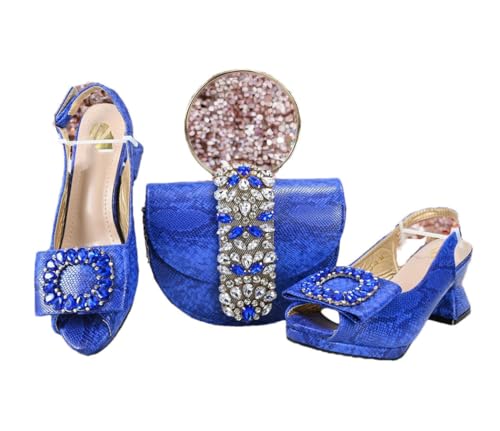 Chaussures style italien bleu 41 et pochette pour rayonner lors d'un grand mariage