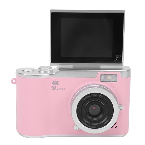 Alomejor Cámara Digital 48MP 4K con Pantalla Flip 2.4" Rosa miniatura 4
