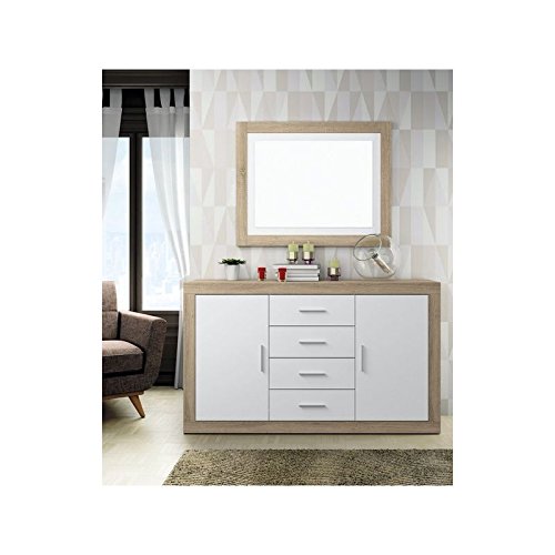 AMUEBLA APARADOR DE 150 CM. Color Cambrian/Soul Blanco PORO Mate