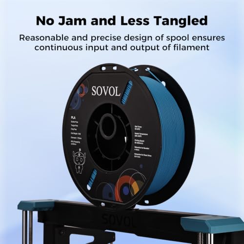 Image of Sovol 3D Printer Matte PLA Filament 1.75mm 1KG (2.2lbs), Ashen Blue