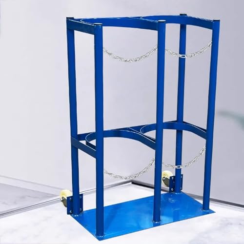Soporte de cilindro de pie móvil con ruedas para laboratorio y hogar 4