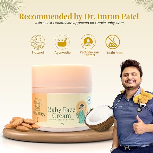 Image of Pure Aura Baby Face Cream 50gm | Ayurvedic & Organic Care for Delicate Skin | Infused with Shea Butter & Almond Oil | Gentle, Chemical-Free Moisturizing | Safe for Newborns | Loved by Moms