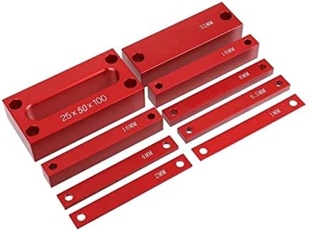 NLBN Rectangular Gage Block Set Metric Inch Woodworking Setup Blocks Height Gauge Precision Aluminum Alloy Setup Bars for Router and Table Saw Accessorie (Color : Metric-9pcs, Size : 1)