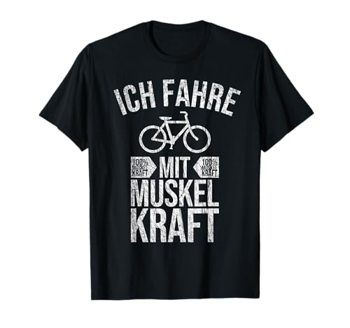 Anti e-Bike ohne Akku Fahrrad Geschenkidee T-Shirt