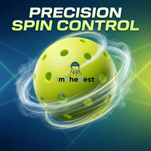 Image of ImTheBest Pickleball Balls, 40 Holes Pickle Balls Pack of 6 Pieces for Outdoor Indoor Sports Play, High Bounce Durable Pickleballs for All Types Paddles, Gifts for Pickleball Lovers