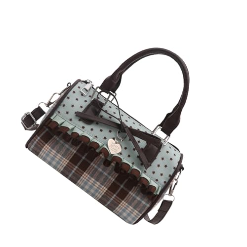 AOOOWER Stilvolle Umhängetasche Mit Schleife Und Punkten Elegante Handtasche Oben Leichte Geräumige PU Handtasche Für Damen Trendige Umhängetasche Schleife Für Den Täglichen Gebrauch