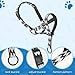 wintchuk Gentle Dog Head Collar, No Pull Padded Halter for Walking, Trendy Striped Training Muzzle for Small Medium Large Dogs, Anti Pulling Barking(M)