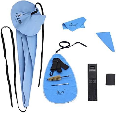 Buytra 9-in-1 Saxophone Cleaning Kit for Flute Instruments Includes Sax Swab, Cleaning Cloth, Mouthpiece Brush,Thumb Rest Cushion, Clarinet Screwdriver and Reed Case