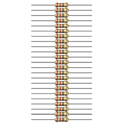 Image of 22 Ohm Resistor 1 /4W 5% Tolerance, Pack of 100 (22 Ohm)