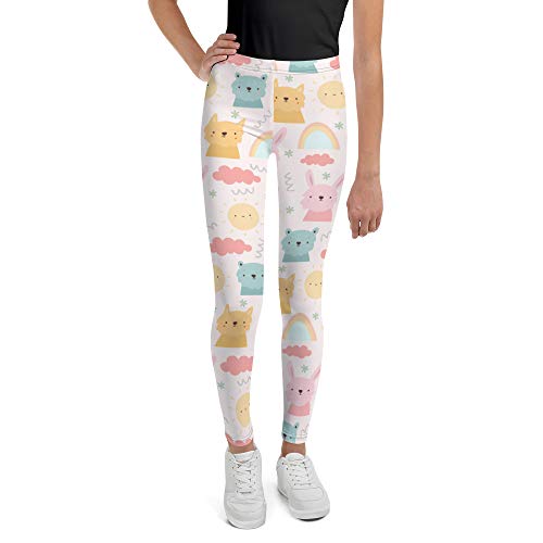 Cute Animals Girls Leggings (8-20), Youth Teen Cute Printed Kids Yoga Pants Graphic Fun Tights Gift Daughter