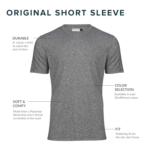 TallSlim Men's Tall Slim-Fit Short Sleeve Crewneck T-Shirt - Extra Long, Slim Fit, Preshrunk Easy Care2