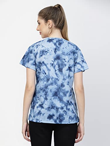 Image of UZARUS Women's Regular Fit Printed Half Sleeves Round Neck Gym Sports T-Shirt
