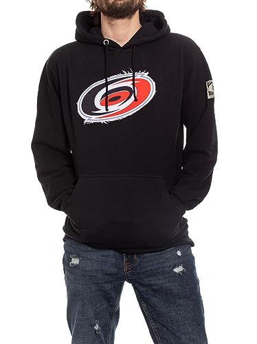Calhoun NHL Surf & Skate Unisex Waffle Frayed Patch Pullover Hoodie – The Coastal Collection (Carolina Hurricanes, X-Large)