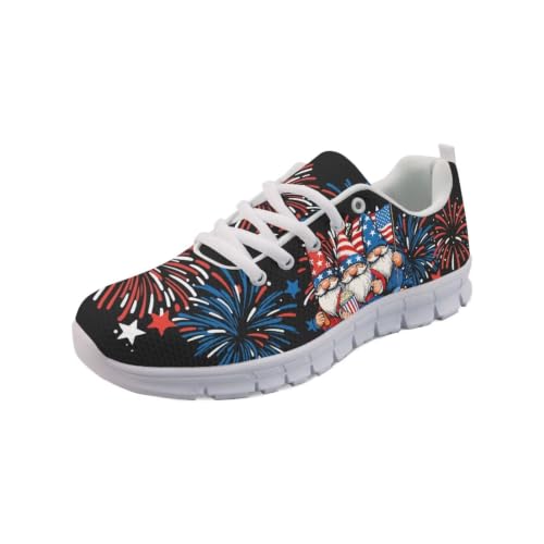 Image of GIFTPUZZ Mens Lace Up Athletic Trainers Running Sneakers Wedge Breathable Gym Lightweight Sports Tennis Shoes