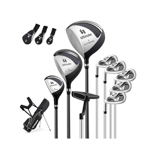 【Alte Prestazioni】Il set comprende ferri #6, #7, #8, #9 e #P con testa in lega di zinco, ciascuno progettato con baricentro basso per oscillazioni stabili. Le scanalature profonde sulla superficie di impatto migliorano l’attrito aumentando lo spin, migliorando controllo, precisione e distanza dei colpi.