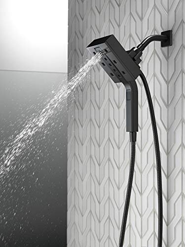 Image of Delta Faucet 58473-BL H2Okinetic In2ition 4-Setting Two-in-One Shower, Matte Black