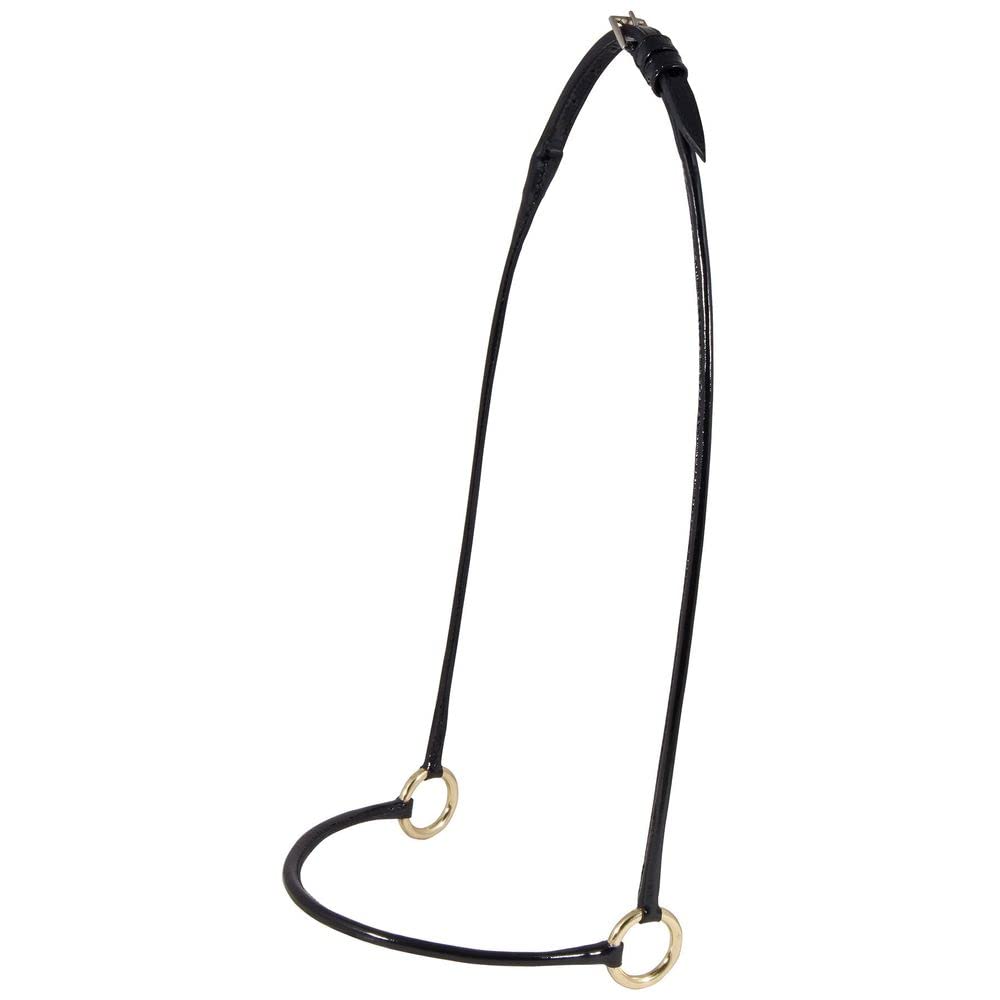 Billy Royal Thread Controller with Gold Rings | Size Small (2 Year Old) | Color Black Patent Elegance & Control for Horse Riding | Enhanced Stability with Style