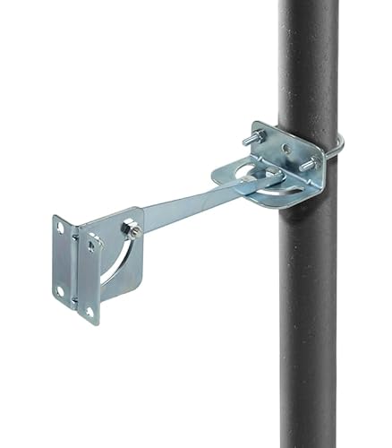 Eber Sign | Anclaje de Pared para Espejo de Tráfico, Soporte de Acero para Espejo de Seguridad, Adaptador para Montaje en Pared, Poste o Farola hasta Ø60 mm