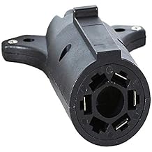 Buyers Products TC2074P 7-Way Round to 4-Flat Trailer Connector Adapter, Durable Weather-Resistant Plastic Plug, Fixes Truck to Trailer Wiring Mismatch for Utility and LightDuty Trailers